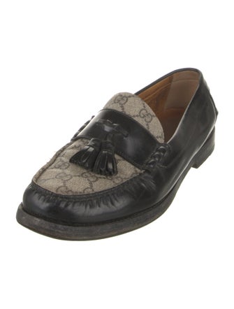 Gucci GG Supreme Leather Dress Loafers