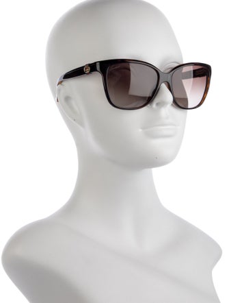 Gucci Web Accent Cat-Eye Sunglasses