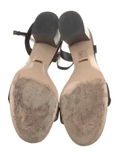 Gucci Double G Logo Leather Sandals