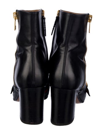 Gucci Web Accent Leather Boots