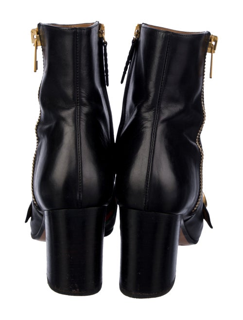 Gucci Web Accent Leather Boots