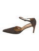 Gucci Suede Lasercut Accents D'Orsay Pumps