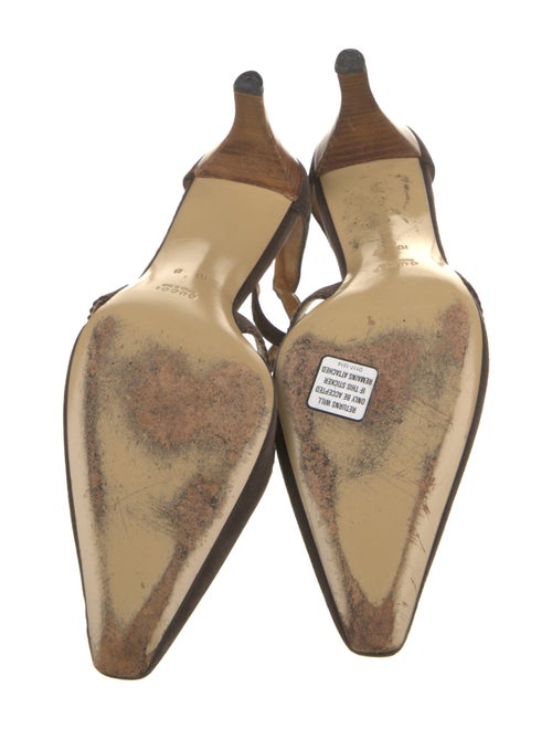 Gucci Suede Lasercut Accents D'Orsay Pumps