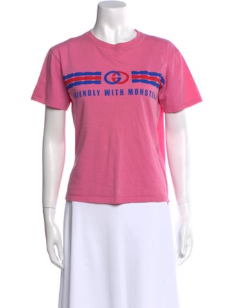 Gucci Graphic Print Crew Neck T-Shirt