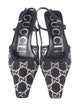 Gucci Mesh Crystal Embellishments Slingback Pumps