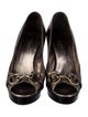 Gucci Horsebit Accent Leather Pumps