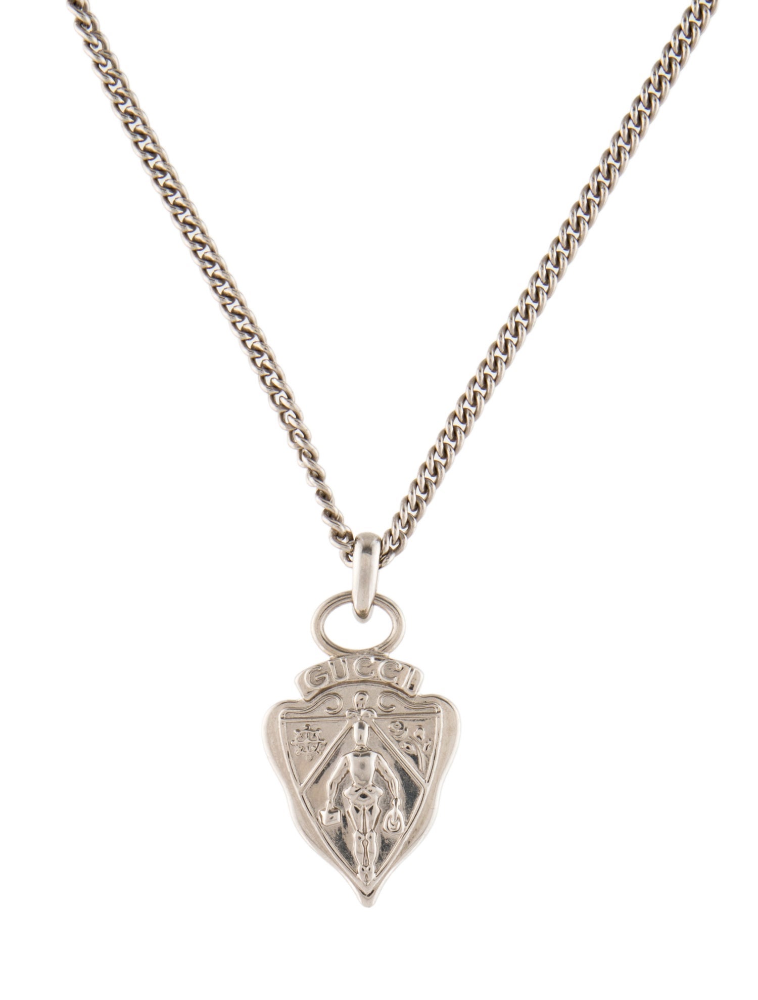 Gucci Knight Crest Pendant Necklace