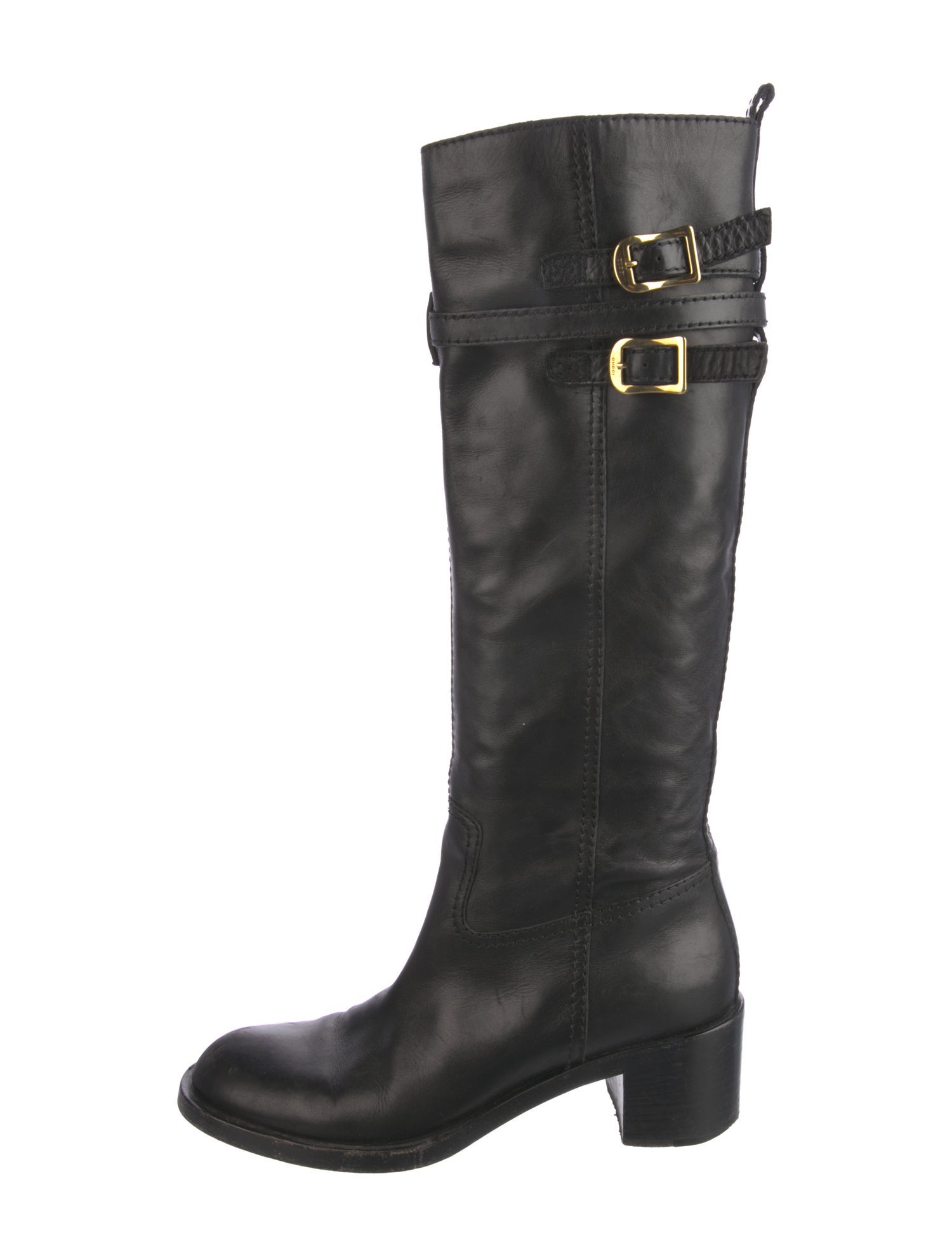 Gucci Leather Riding Boots