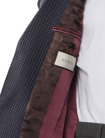Gucci Wool Polka Dot Print Blazer