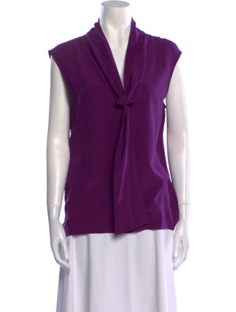 Gucci Silk V-Neck Blouse