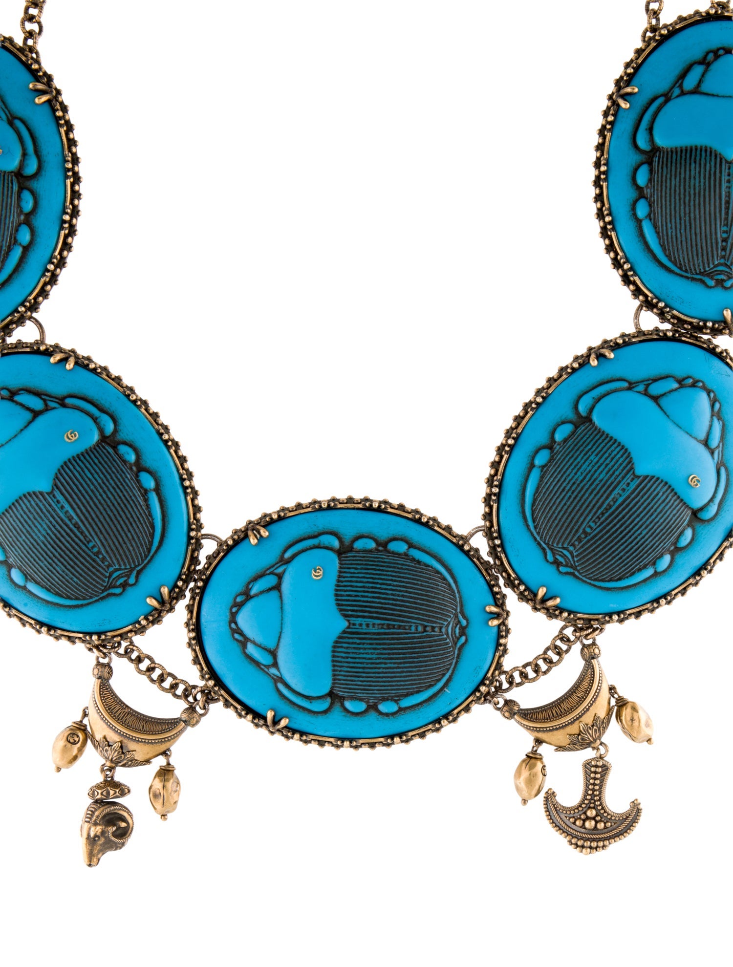 Gucci Resin Scarab Collar Necklace