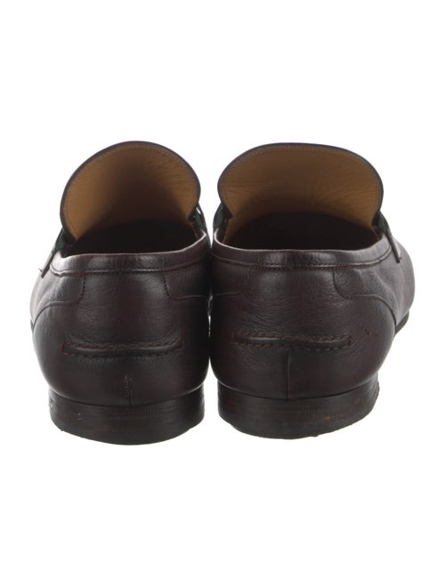 Gucci Web Accent Leather Dress Loafers