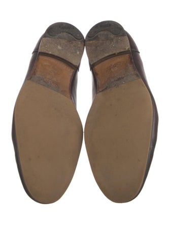 Gucci Web Accent Leather Dress Loafers