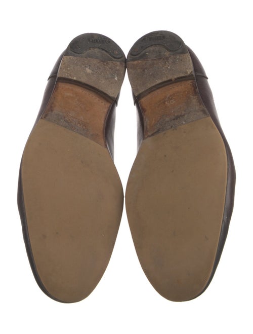 Gucci Web Accent Leather Dress Loafers