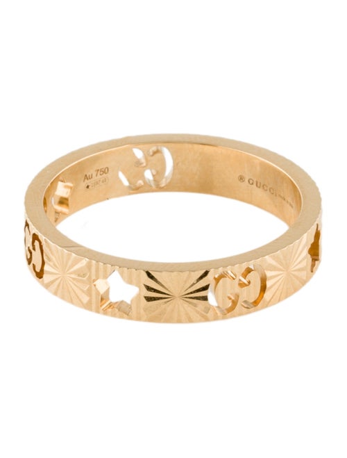 Gucci 18K Icon Star & Double G Band Ring