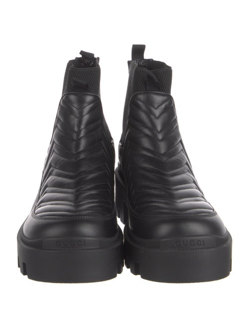 Gucci Double G Logo Leather Chelsea Boots