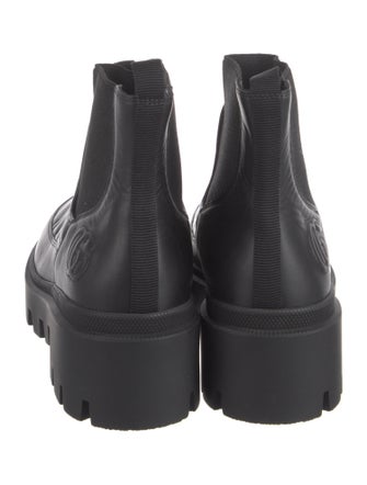 Gucci Double G Logo Leather Chelsea Boots