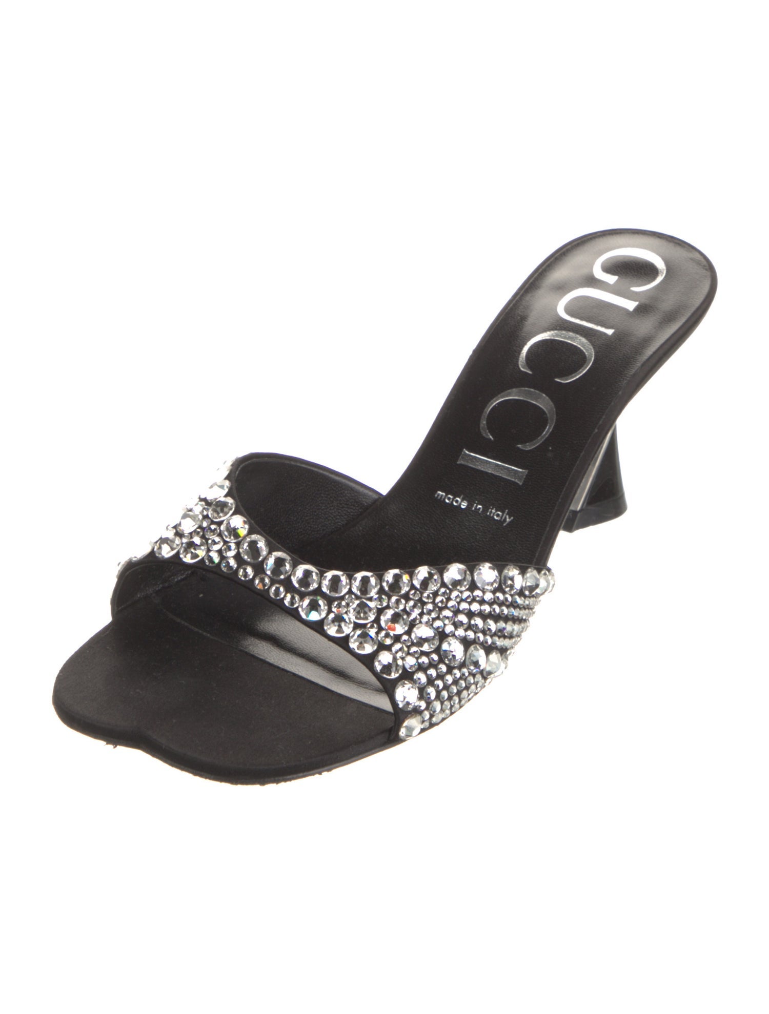 Gucci Running GG Logo Satin Slides