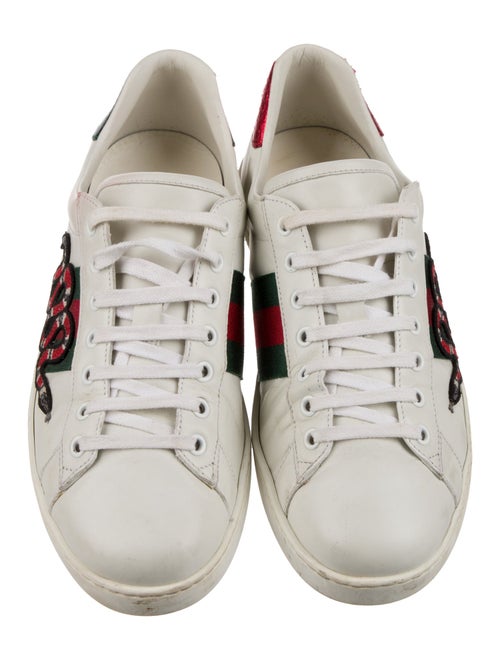 Gucci Web Accent Leather Sneakers