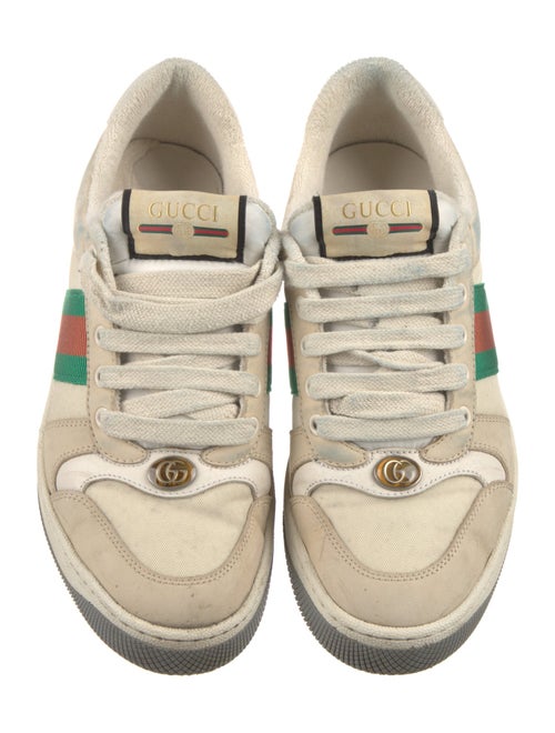 Gucci Web Accent Leather Sneakers