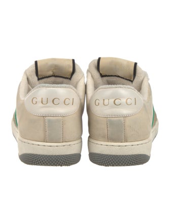 Gucci Web Accent Leather Sneakers