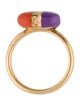 Gucci Enamel Interlocking G Heart Lightning Charm Ring