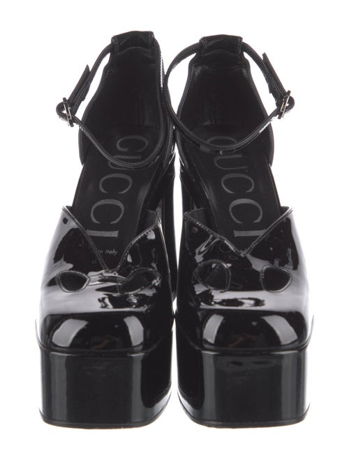 Gucci Double G Logo Patent Leather D'Orsay Pumps