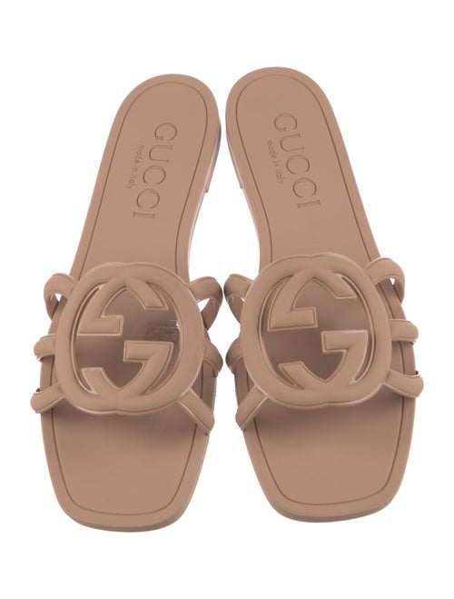 Gucci Interlocking G Logo Rubber Slides