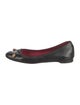 Gucci Bamboo Accent Patent Leather Ballet Flats