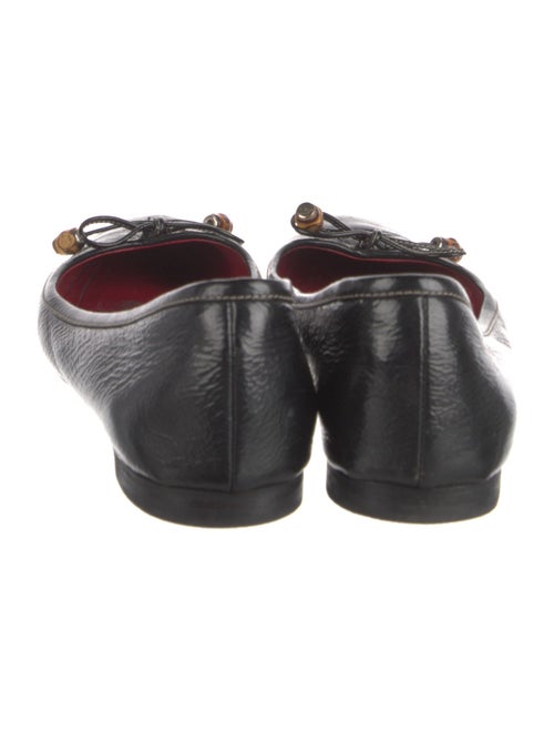 Gucci Bamboo Accent Patent Leather Ballet Flats
