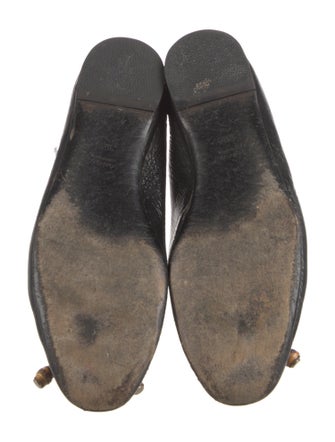 Gucci Bamboo Accent Patent Leather Ballet Flats