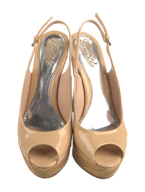 Gucci Patent Leather Slingback Pumps