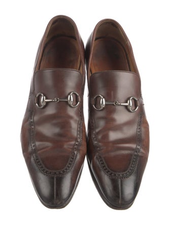 Gucci Horsebit Accent Leather Dress Loafers