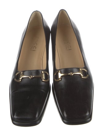 Gucci Horsebit Accent Leather Pumps