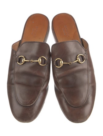 Gucci Horsebit Accent Leather Mules