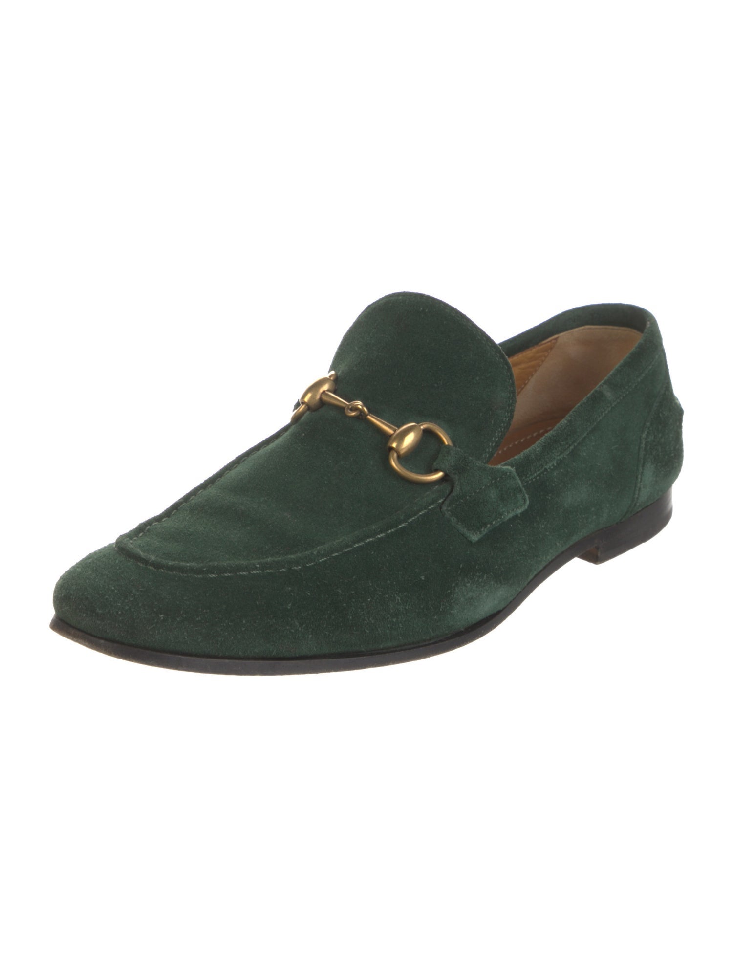 Gucci Horsebit Accent Suede Loafers