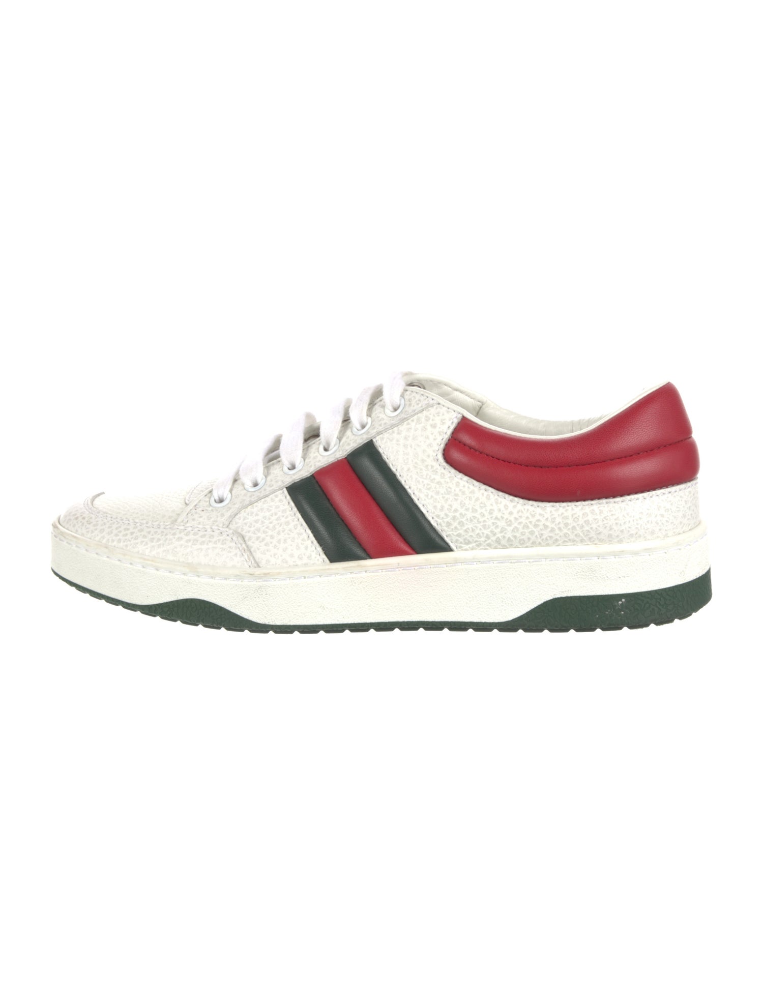 Gucci Web Accent Leather Sneakers
