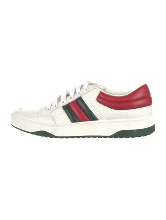 Gucci Web Accent Leather Sneakers