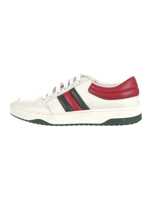 Gucci Web Accent Leather Sneakers