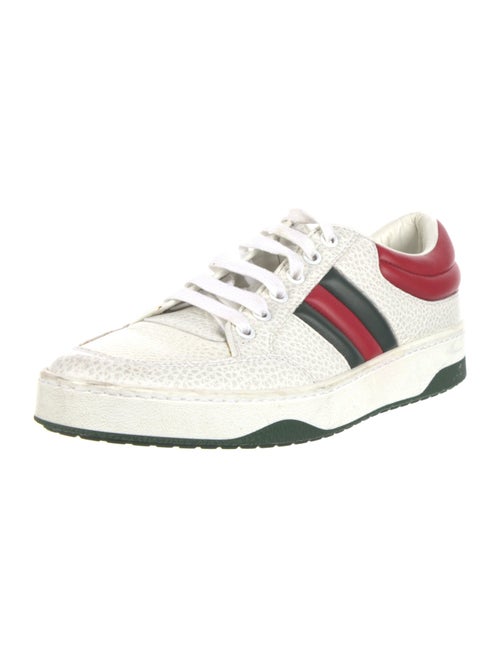 Gucci Web Accent Leather Sneakers