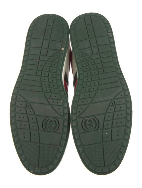 Gucci Web Accent Leather Sneakers
