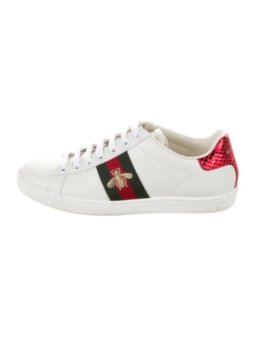 Gucci Web Accent Leather Sneakers