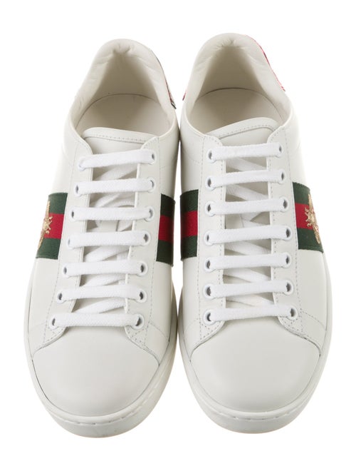 Gucci Web Accent Leather Sneakers