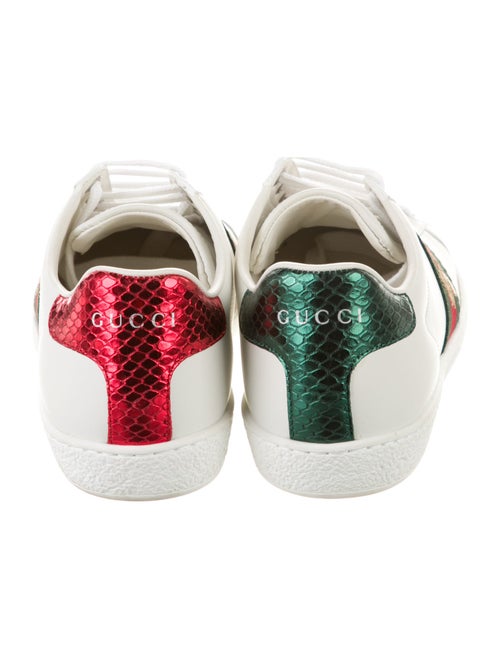 Gucci Web Accent Leather Sneakers