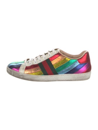 Gucci Leather Striped Sneakers