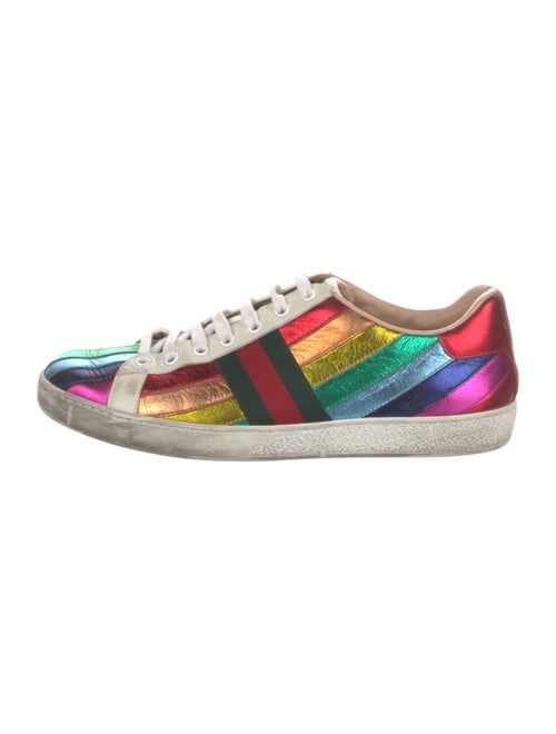 Gucci Leather Striped Sneakers