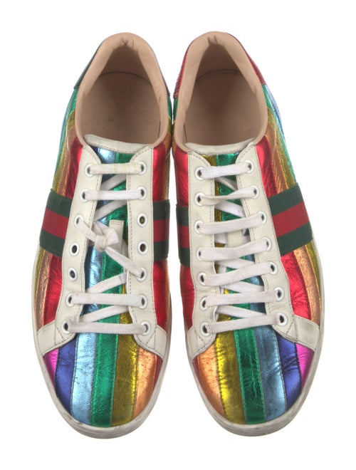 Gucci Leather Striped Sneakers