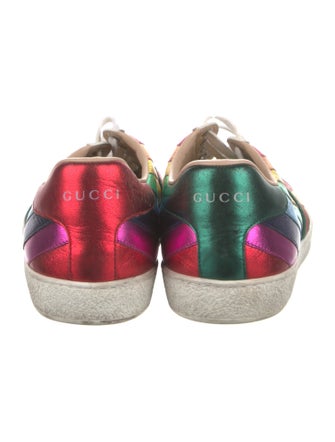 Gucci Leather Striped Sneakers