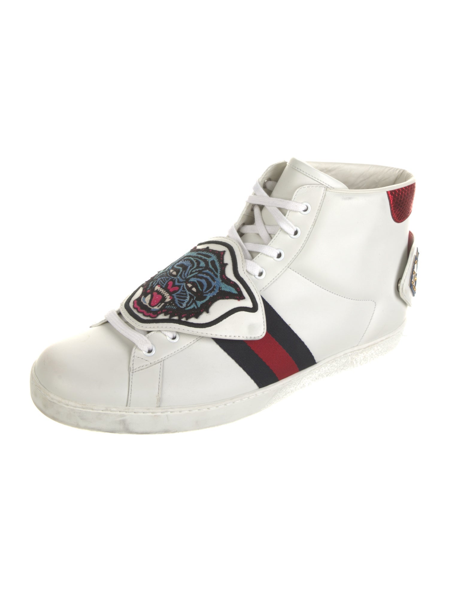 Gucci Sylvie Web Accent Leather Sneakers