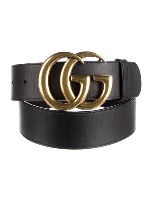 Gucci Double G Logo Leather Belt